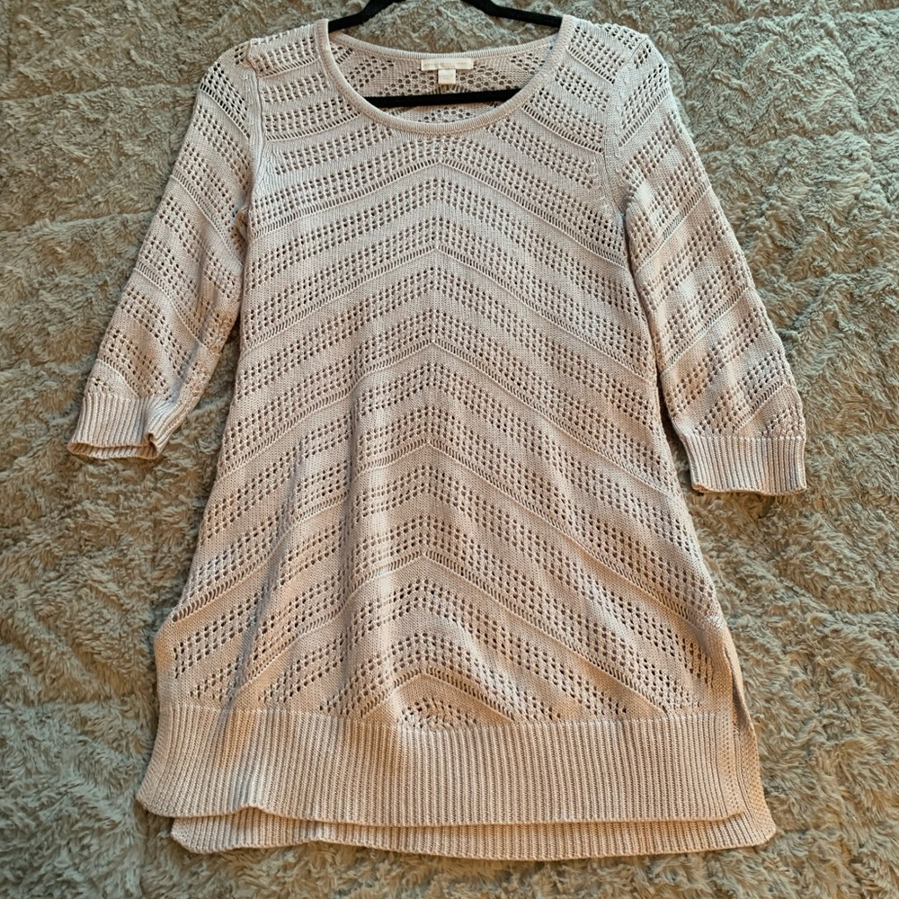 🦋 ~ New York & Company ~Tunic knit Top, lavender, size medium